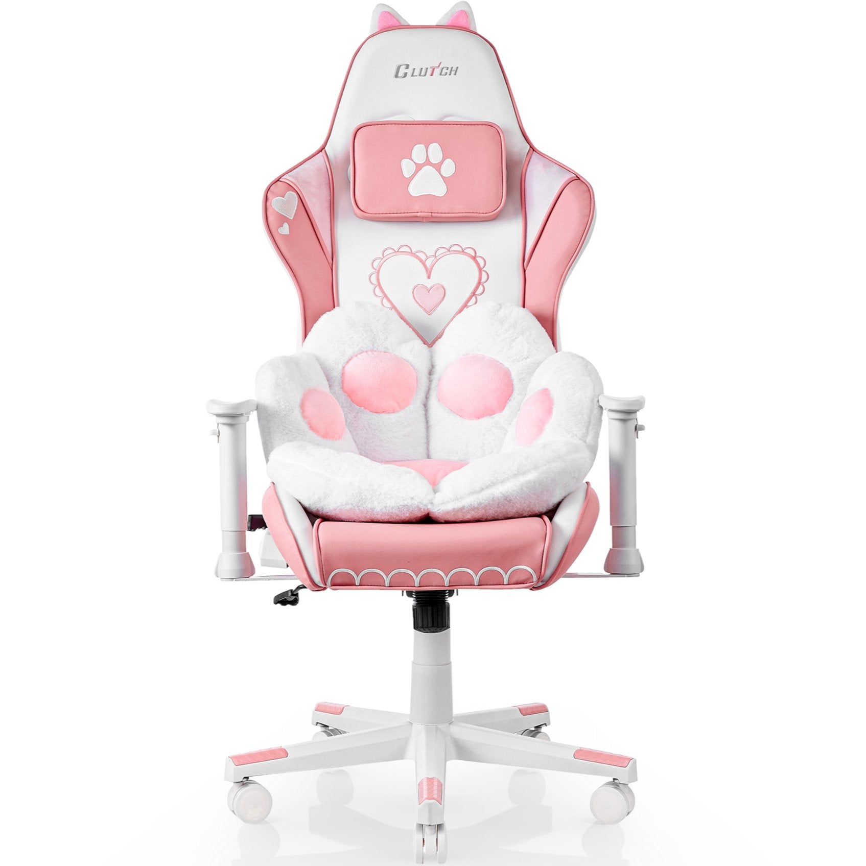 Cat Girl Kawaii Chair- (SM-MD) Gaming Chair Clutch Chairz Cat Chair with Paw Cushion