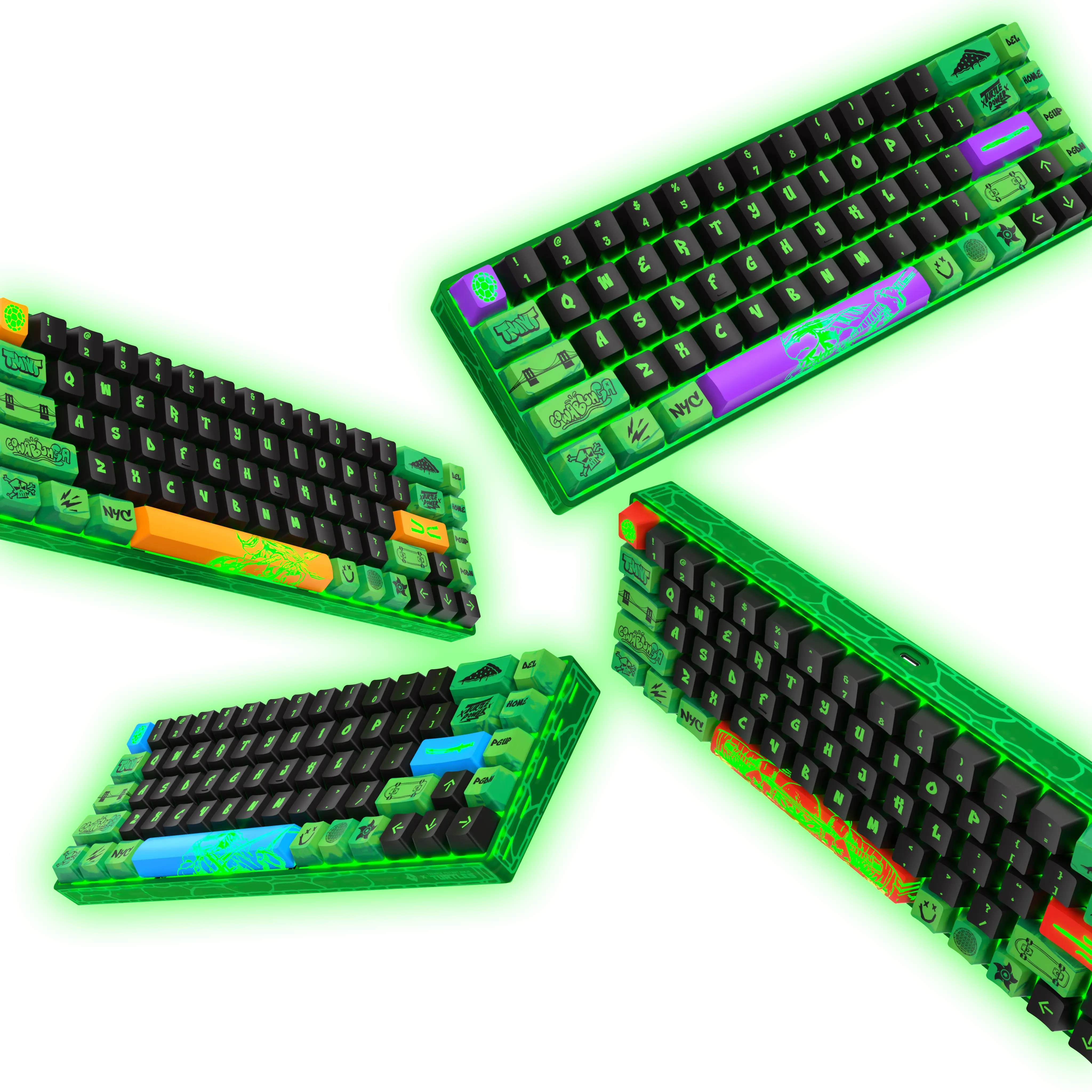 Banshee K68 Magnetic Switch Keyboard - Teenage Mutant Ninja Turtles (4 Colors in 1)