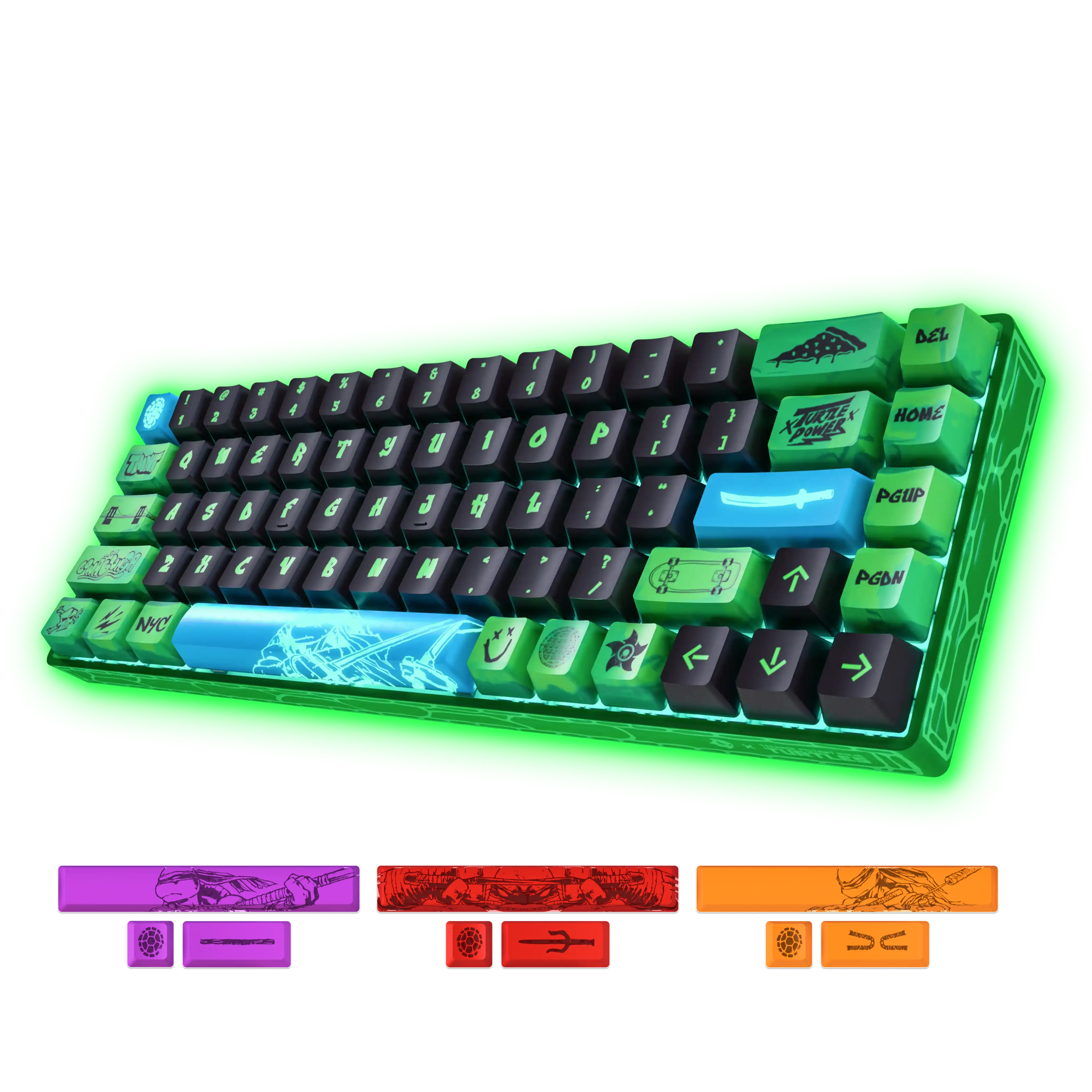 Banshee K68 Magnetic Switch Keyboard - Teenage Mutant Ninja Turtles (4 Colors in 1)